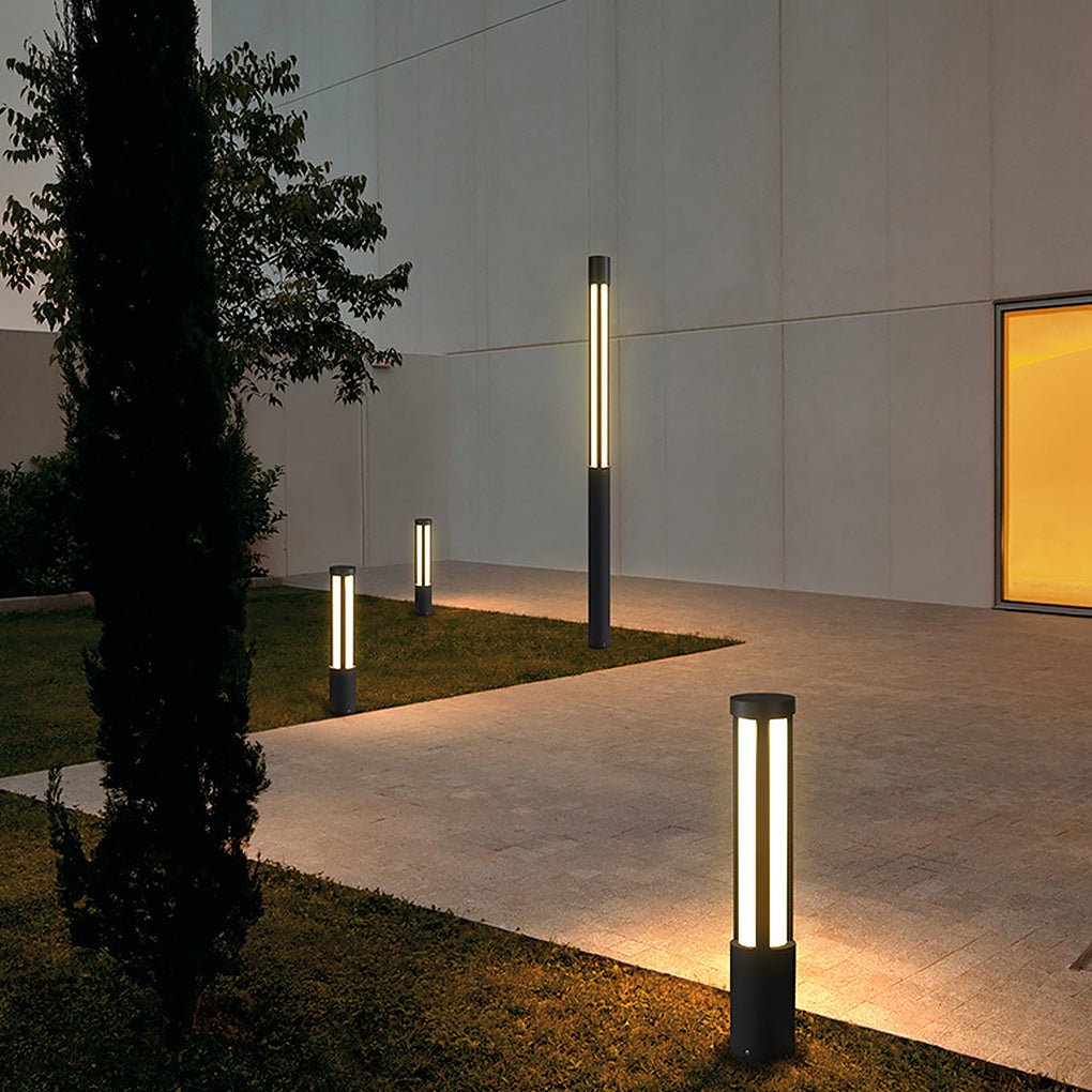 Modern Cylindrical Bollard Lights with IP65 Waterproof Rating | Elegant Outdoor Lighting for Pathways 0