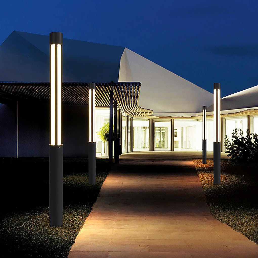 Modern Cylindrical Bollard Lights with IP65 Waterproof Rating | Elegant Outdoor Lighting for Pathways 5