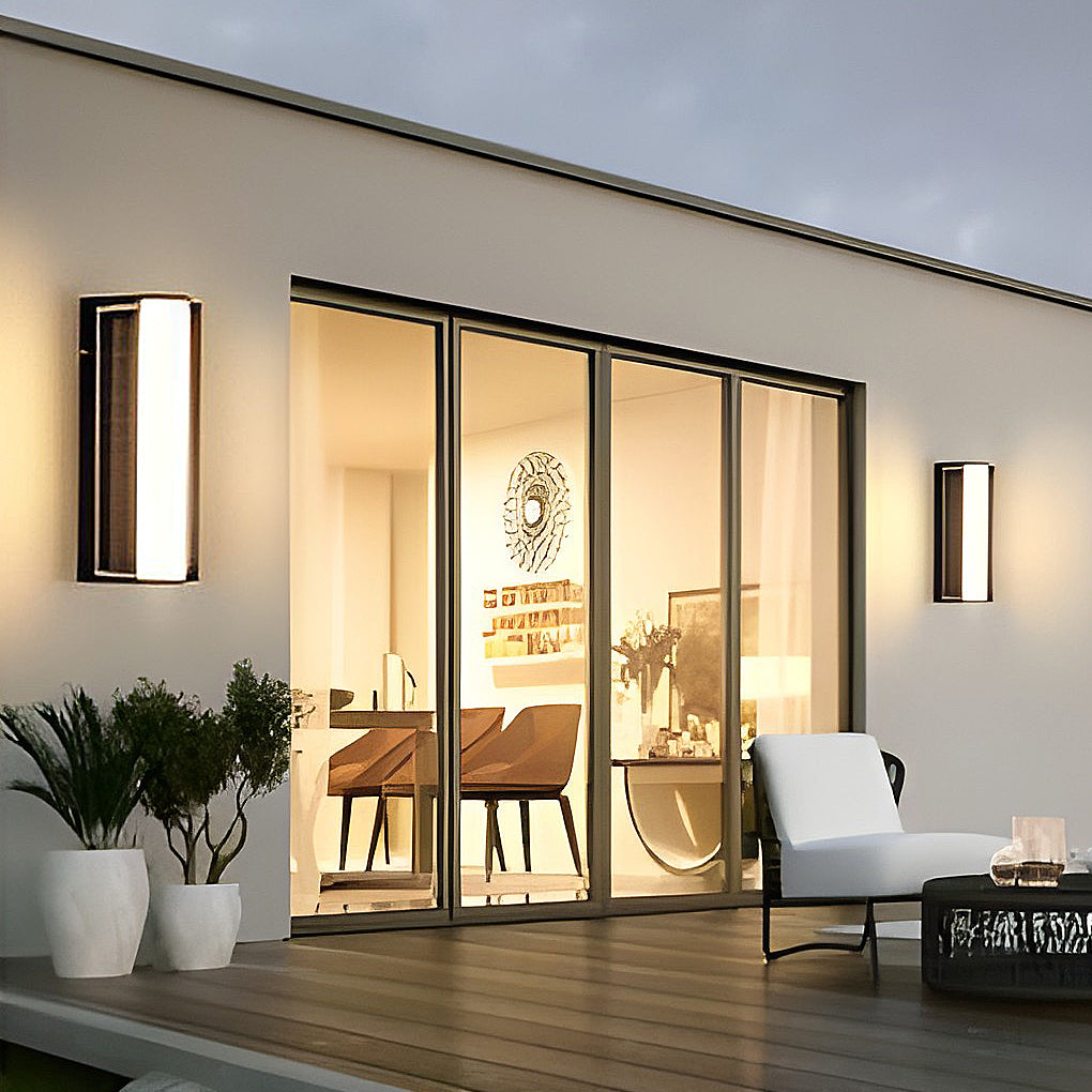 Modern LED Outdoor Wall Light with Dual-Side Solar Panels for Eco-Friendly Illumination 0