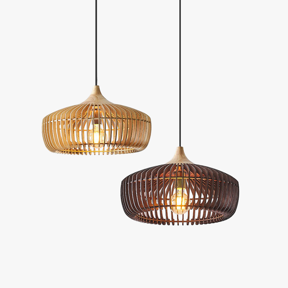 Cavon Modern Pendant Light – Sleek Wood Design for a Warm, Cozy Kitchen Ambiance